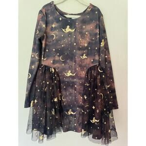 Disney Store Princess Jasmine gold metallic and tulle dress size 7/8
